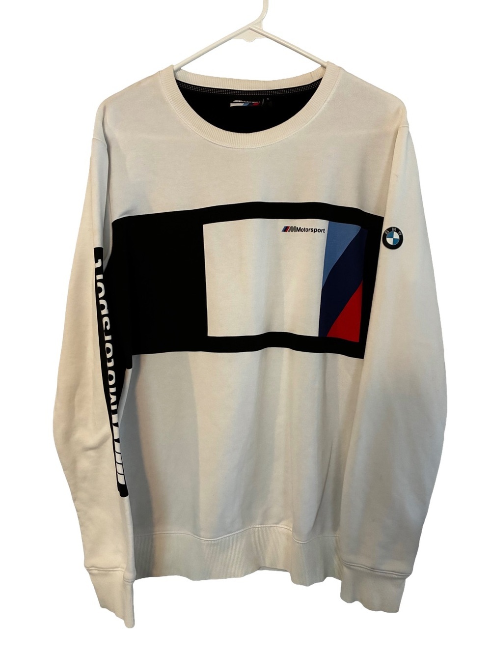 BMW M Motorsport Crewneck Sweatshirt Small 2019 White BMW Racing